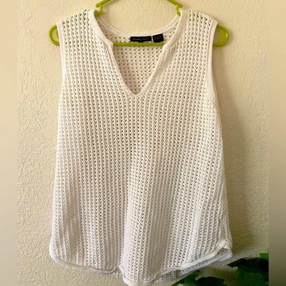 Jeanne Pierre crotchet cotton top size L